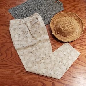 TALBOTS JEAN STYLE LINEN PANTS 10P